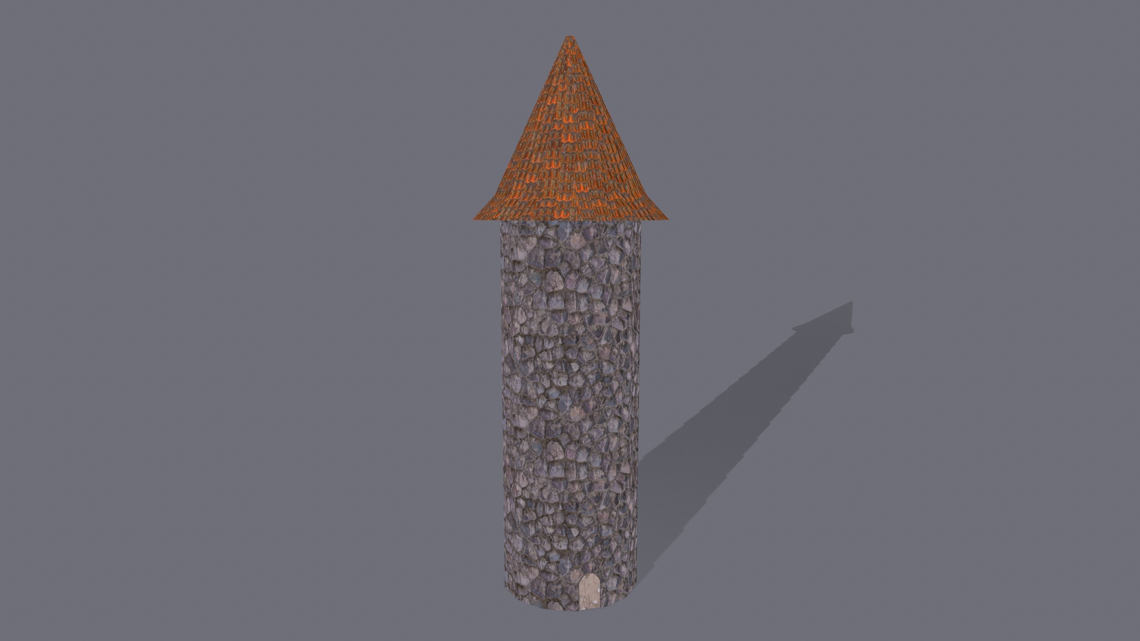 Lowpoly  Medieval Township Houses Low-poly 3D model_19