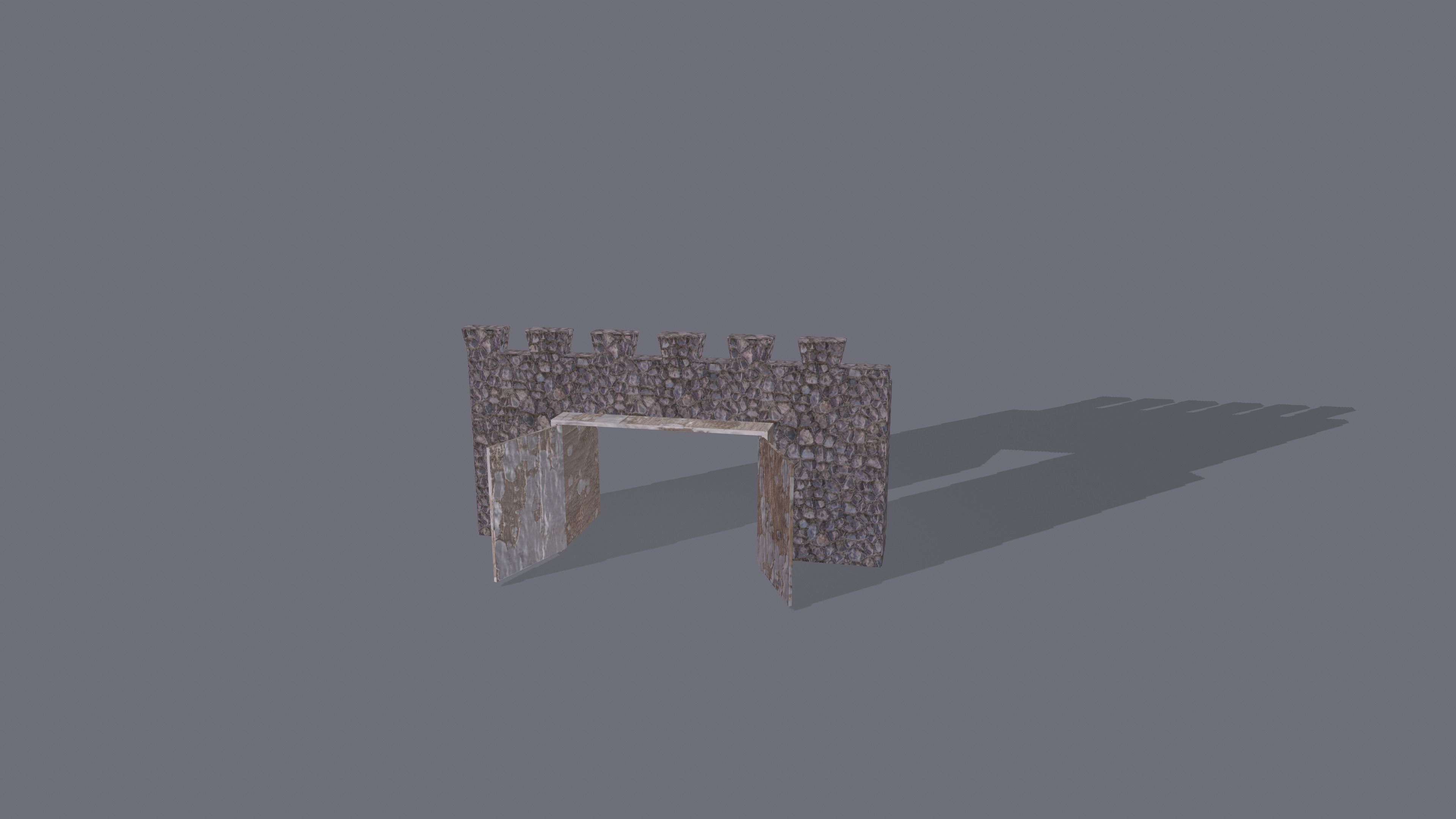 Lowpoly  Medieval Township Houses Low-poly 3D model_21