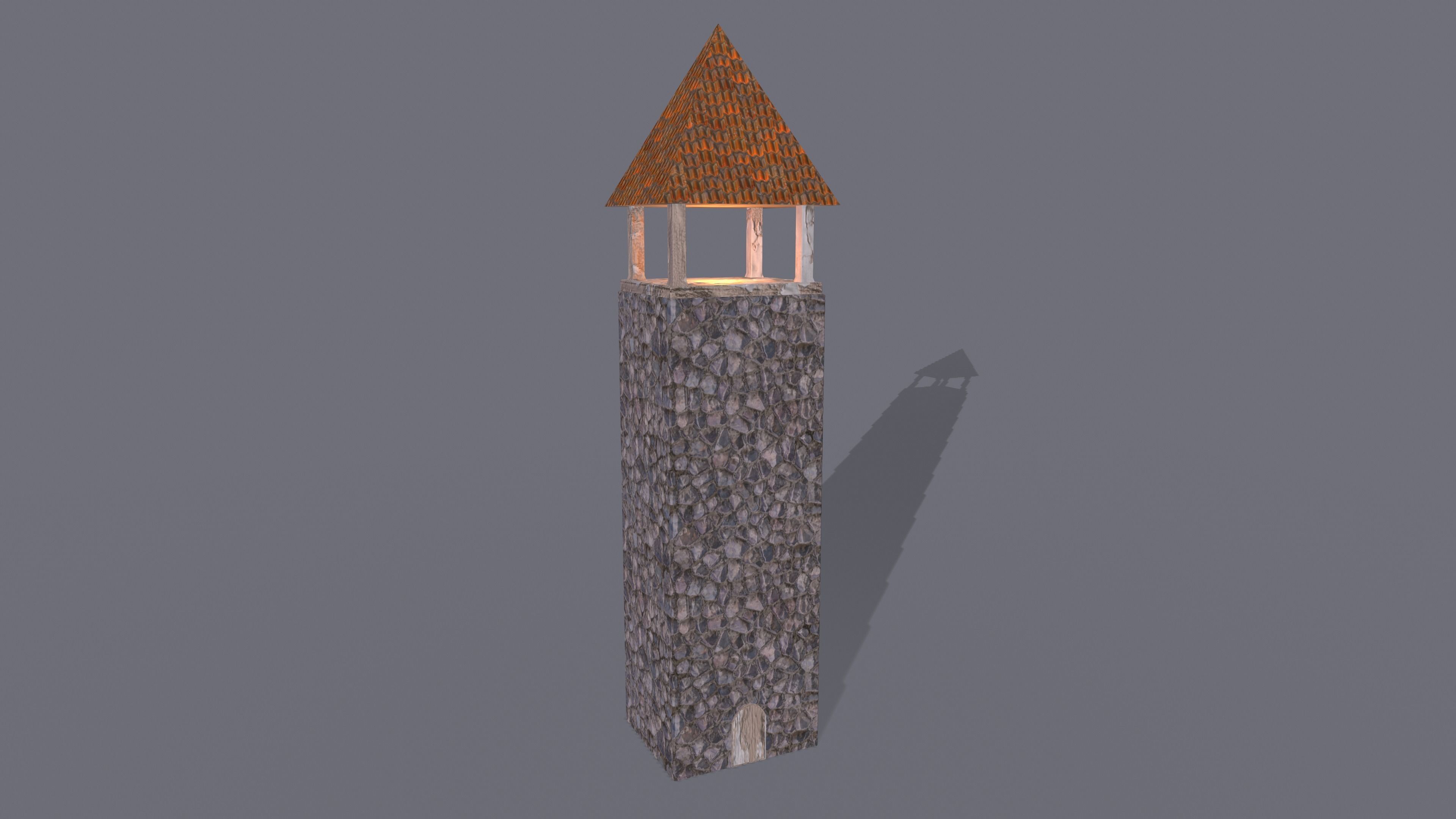 Lowpoly  Medieval Township Houses Low-poly 3D model_17