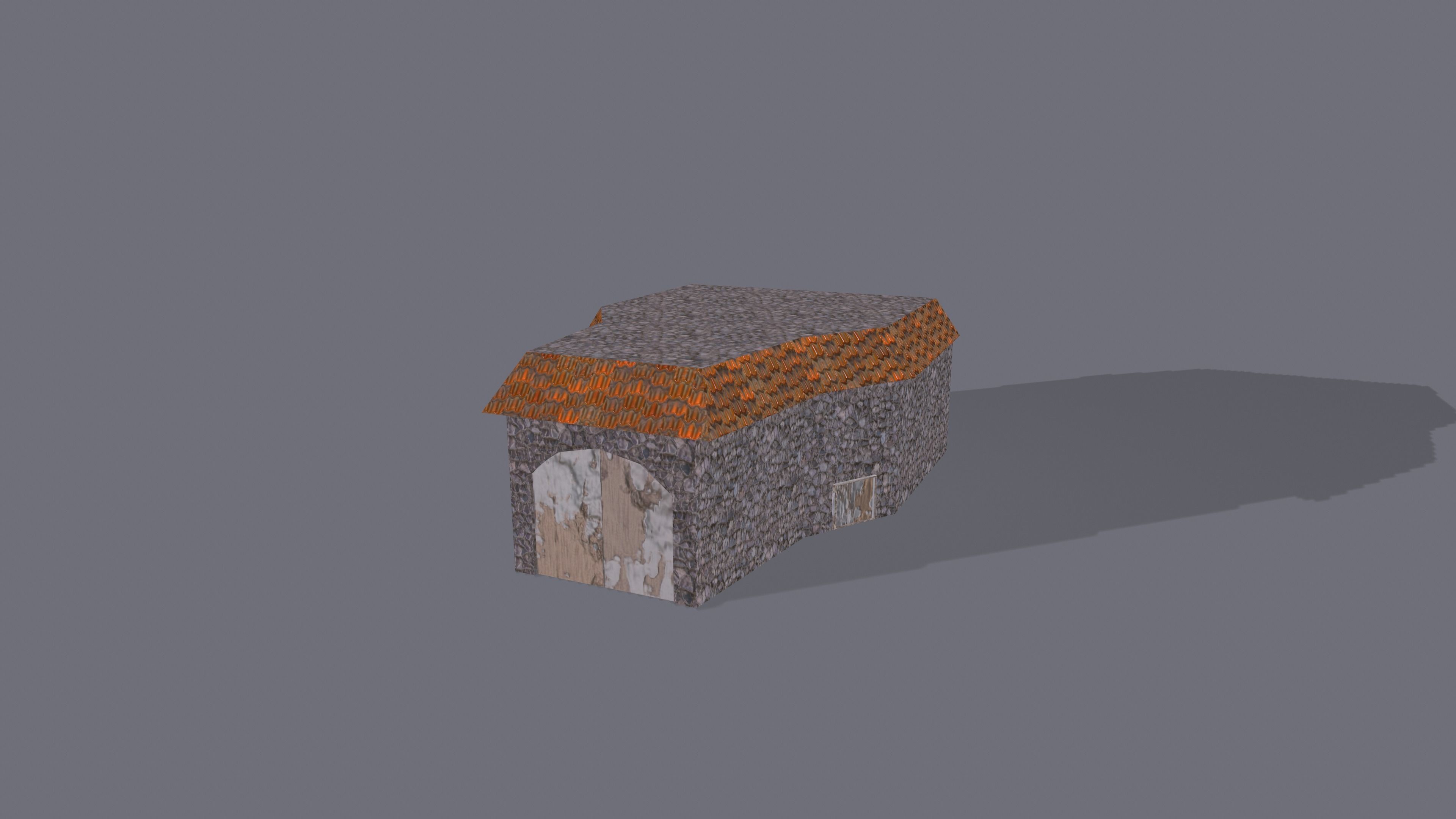 Lowpoly  Medieval Township Houses Low-poly 3D model_16