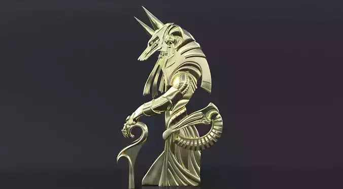 Egyptian-style pendants Anubis  3D print or CNC model  3D print model