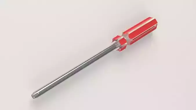 CAD Model-Screw Driver  Low-poly 3D model