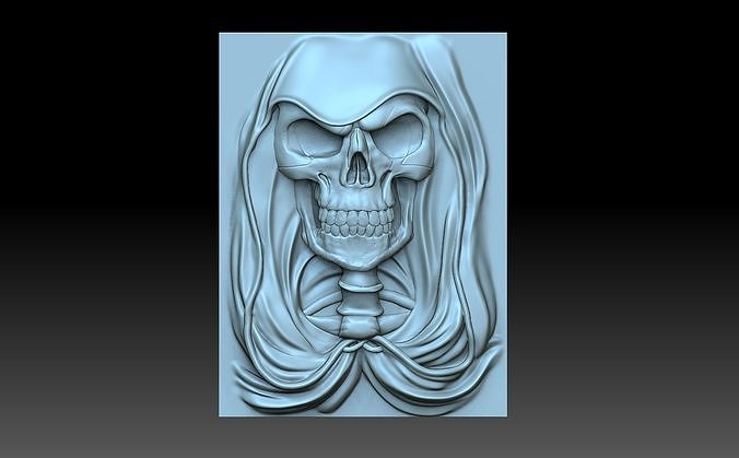Skull With Hood 3D print model