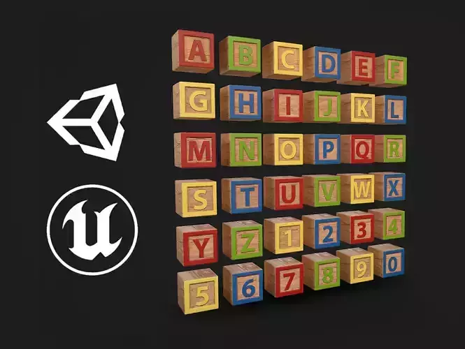 Wooden Alphabet and Number Blocks Baby Toy