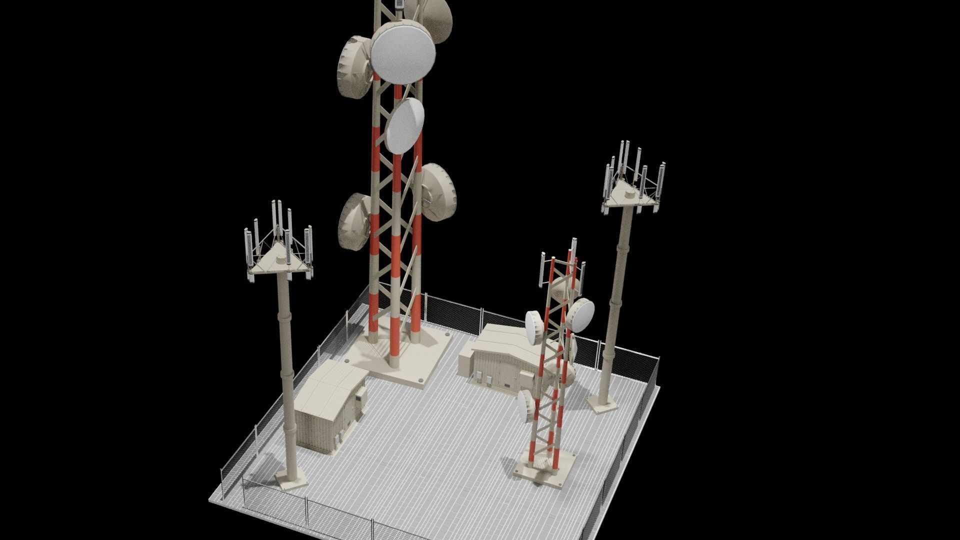 Cellular tower 3D model_2