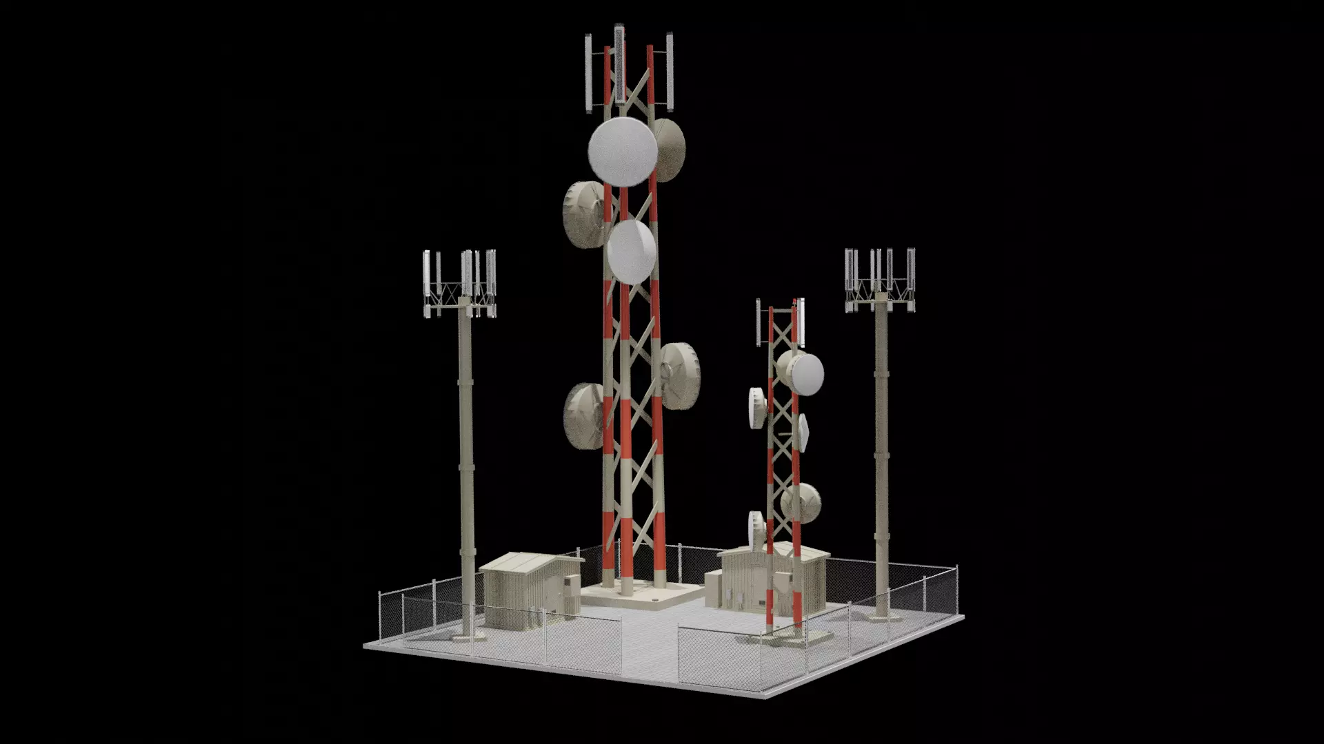 Cellular tower 3D model_0