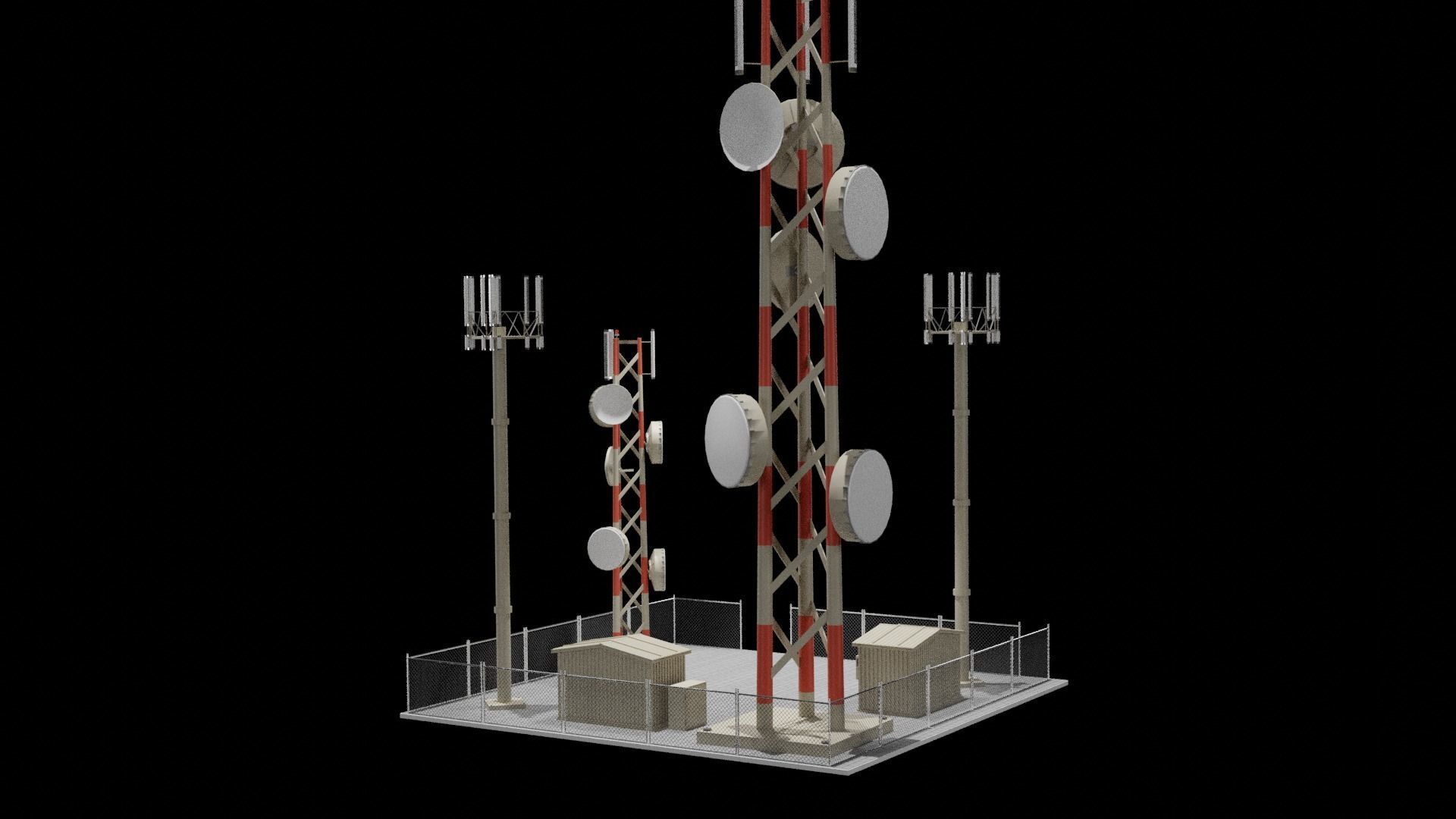 Cellular tower 3D model_4
