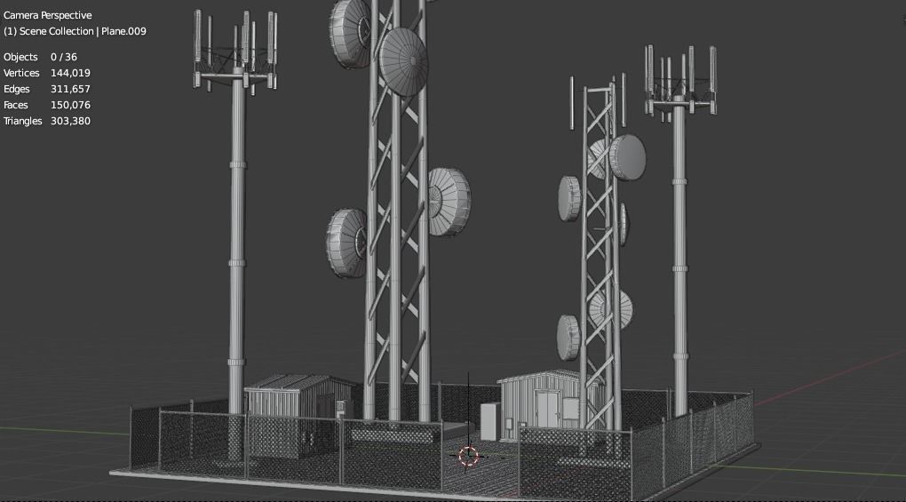 Cellular tower 3D model_5