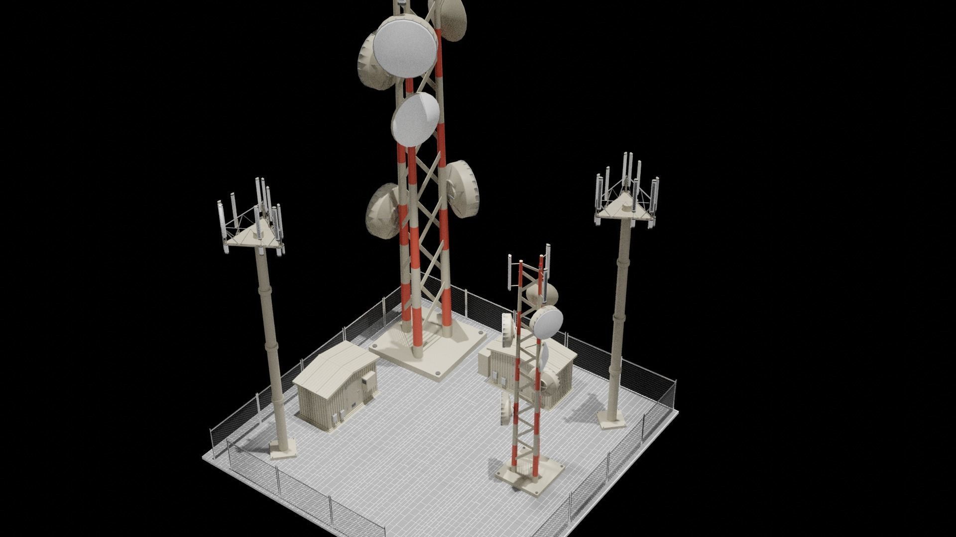 Cellular tower 3D model_3