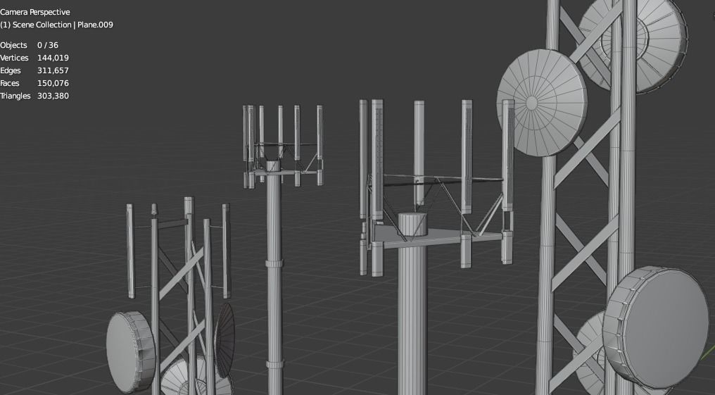 Cellular tower 3D model_7