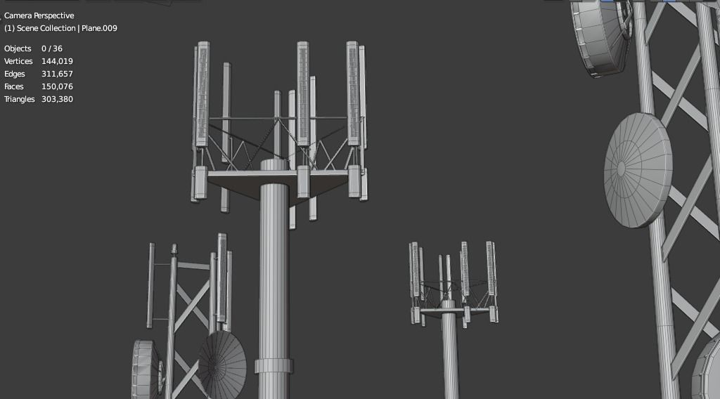 Cellular tower 3D model_6