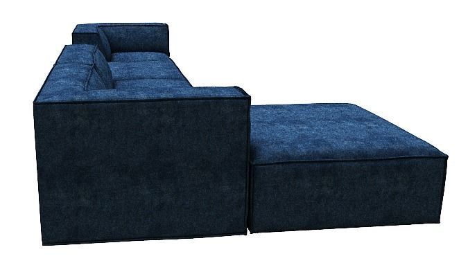 Sofa L Type seater corner and chaise lounge and center Low-poly 3D model_3