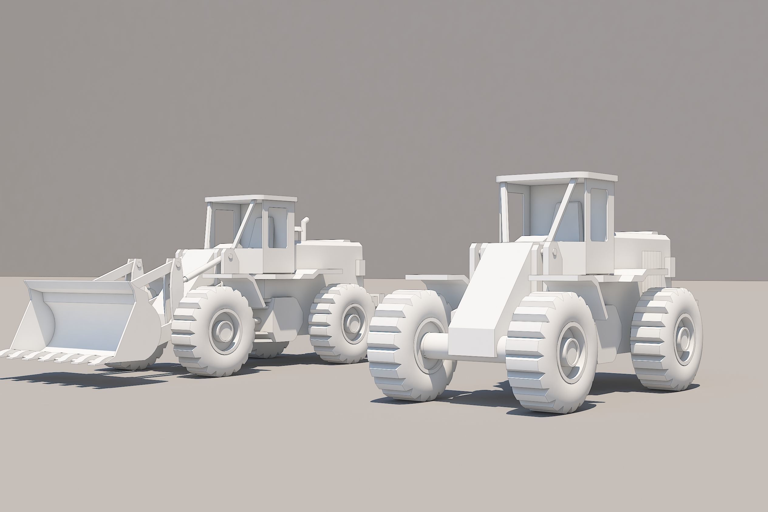 Loader Planes Boats collection Low-poly 3D model_5