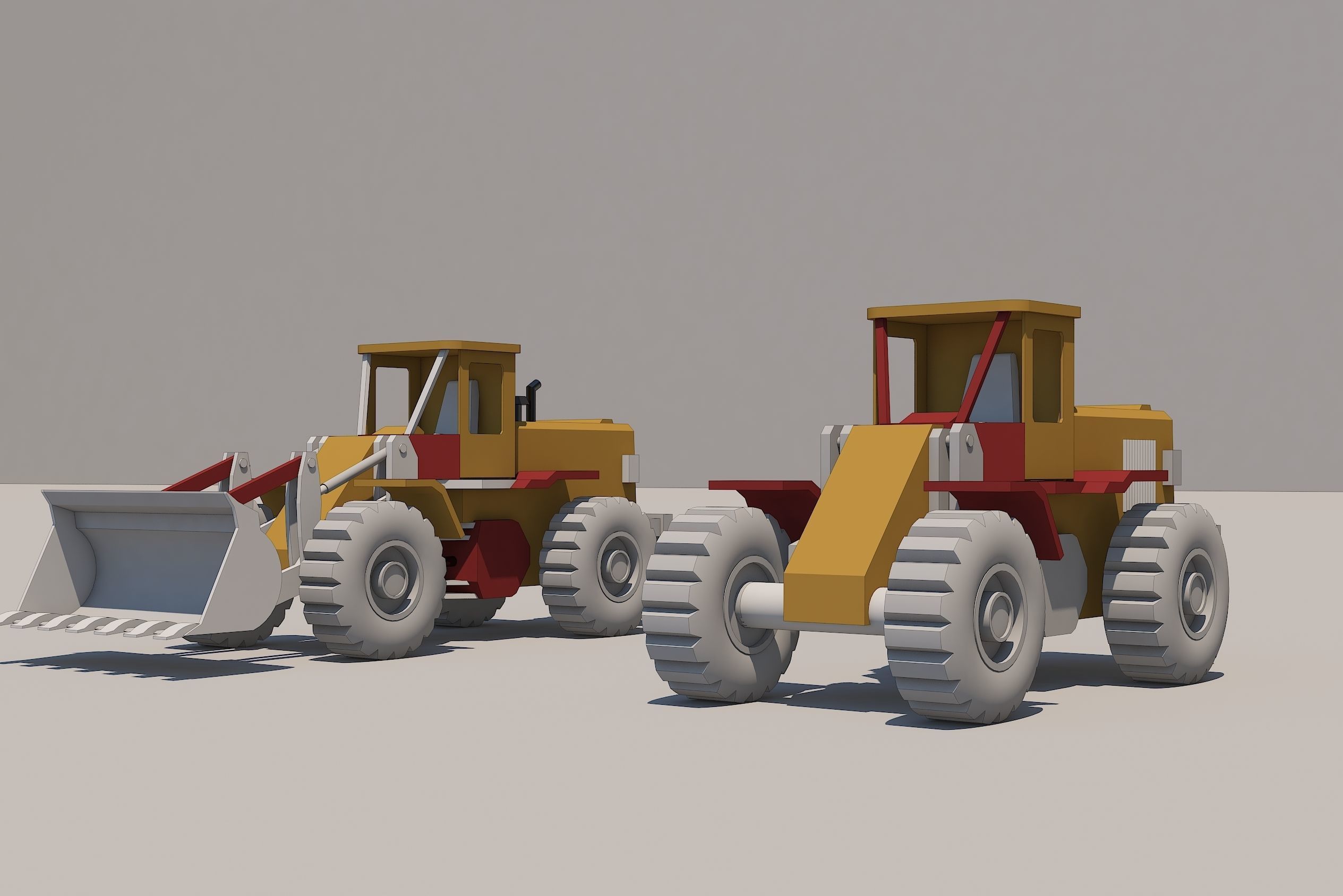 Loader Planes Boats collection Low-poly 3D model_1