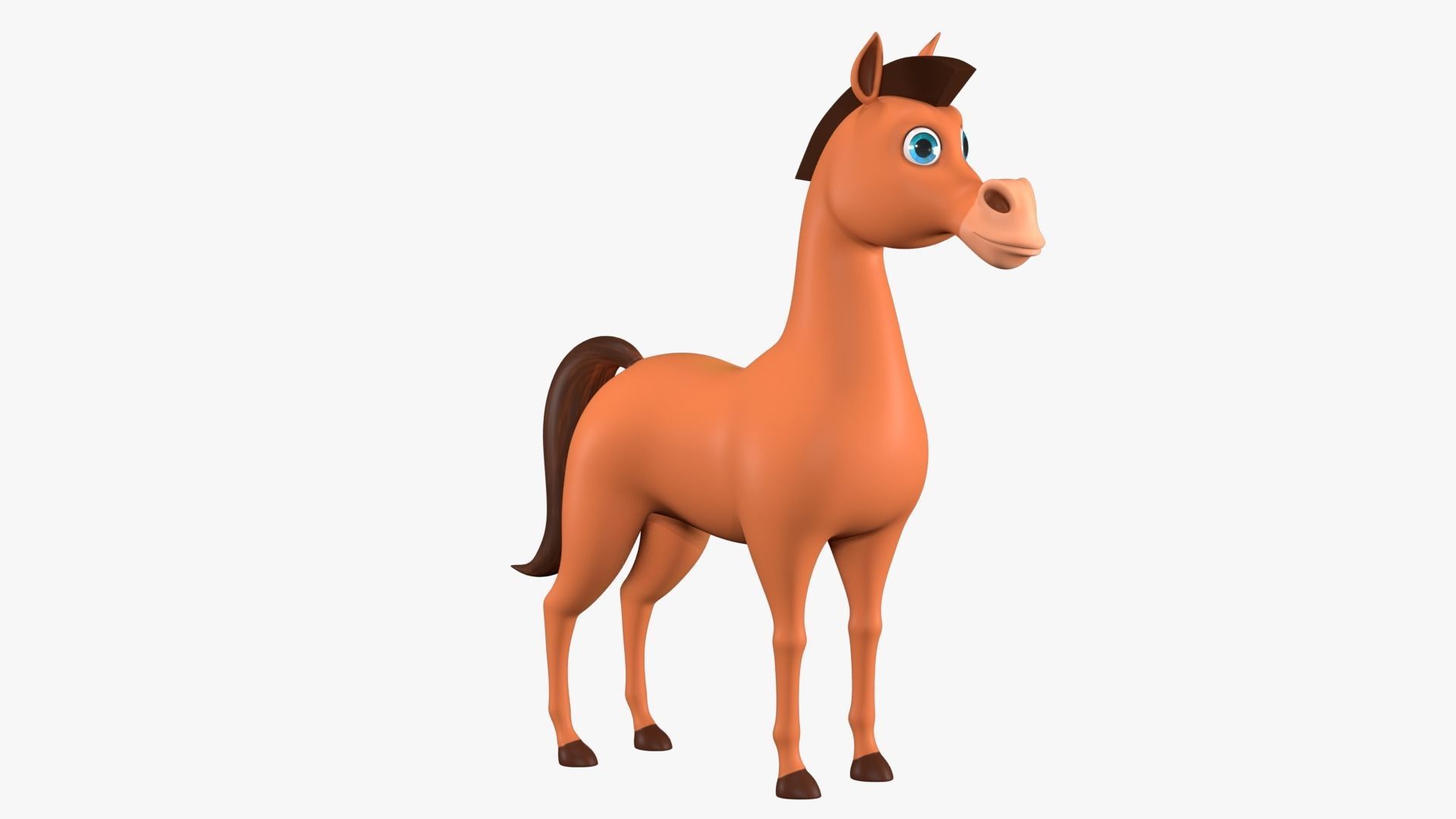 Cartoon Horse 3D model_3