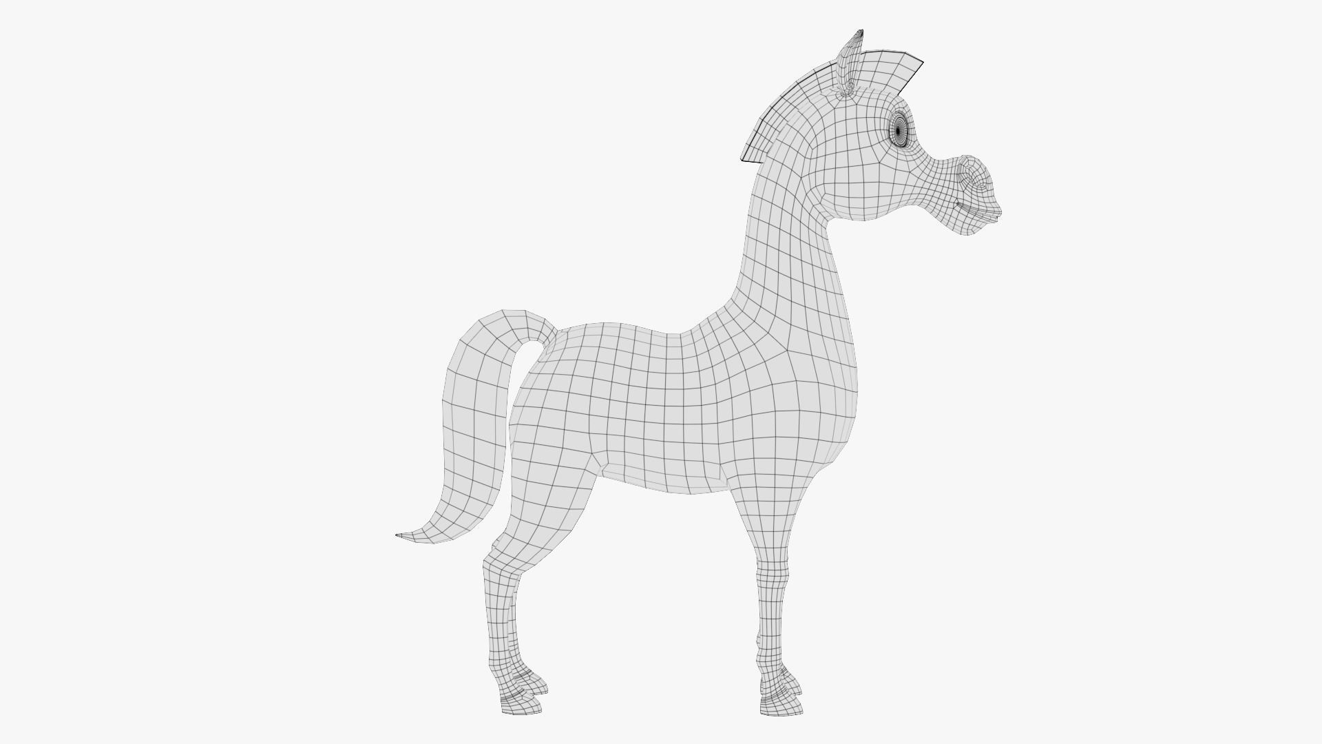 Cartoon Horse 3D model_11