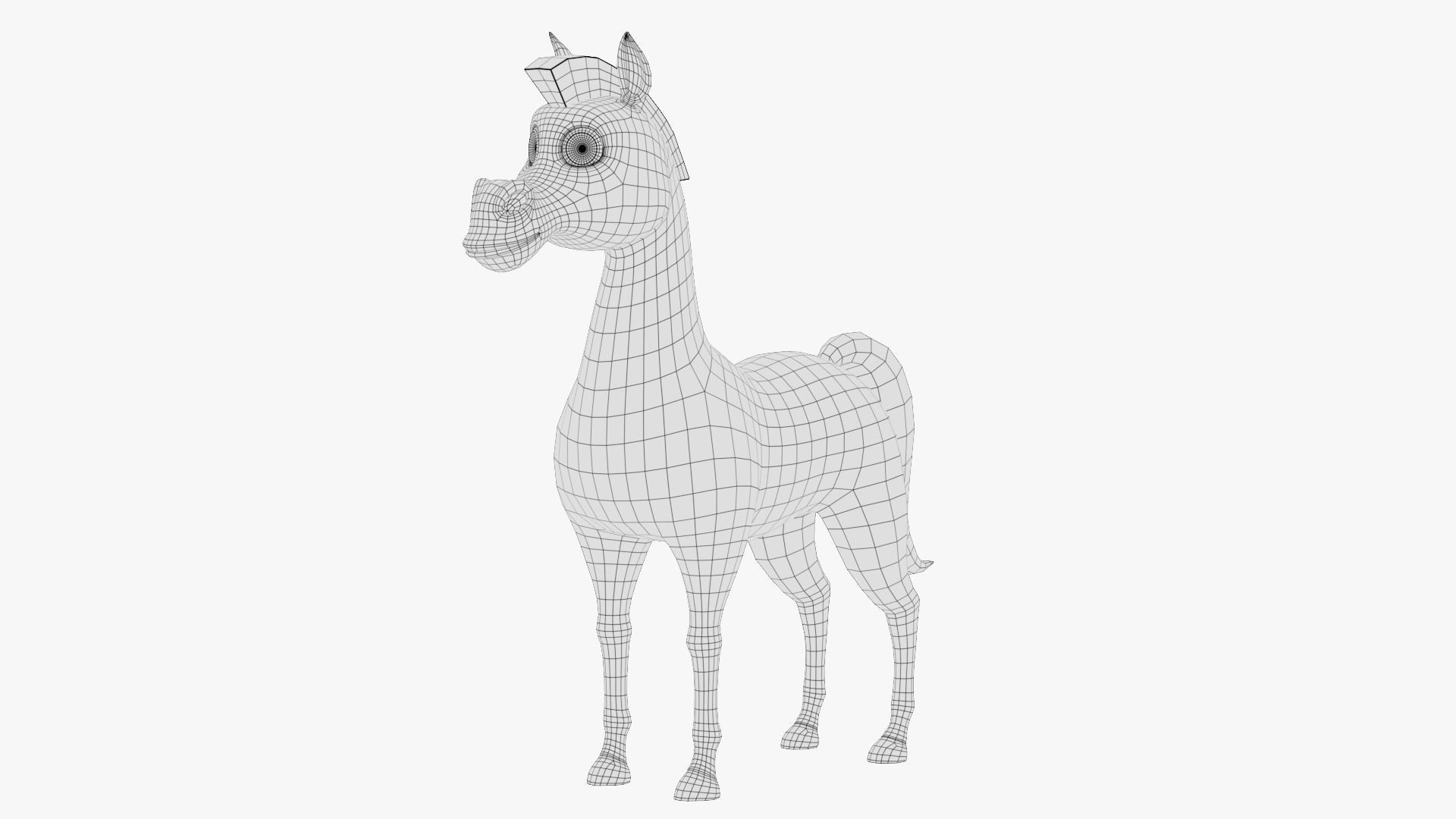 Cartoon Horse 3D model_15