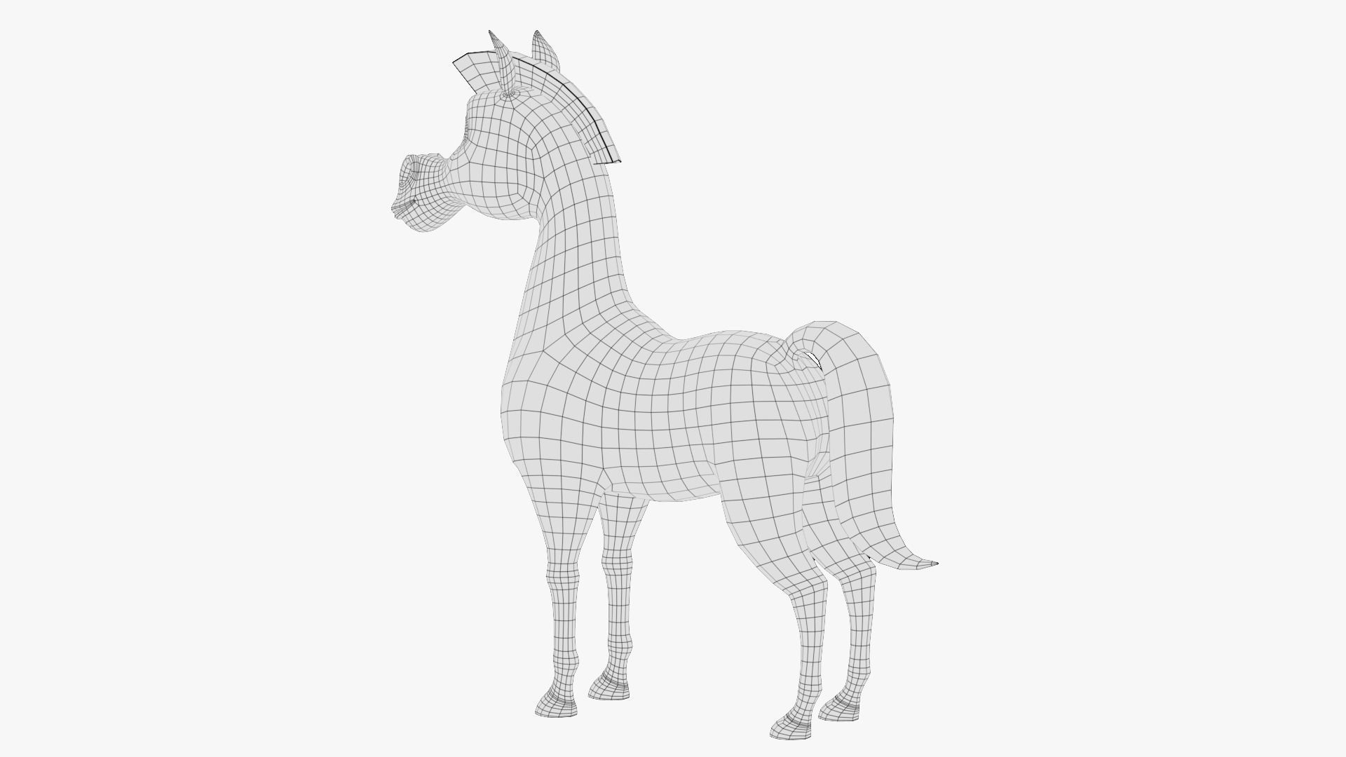 Cartoon Horse 3D model_13