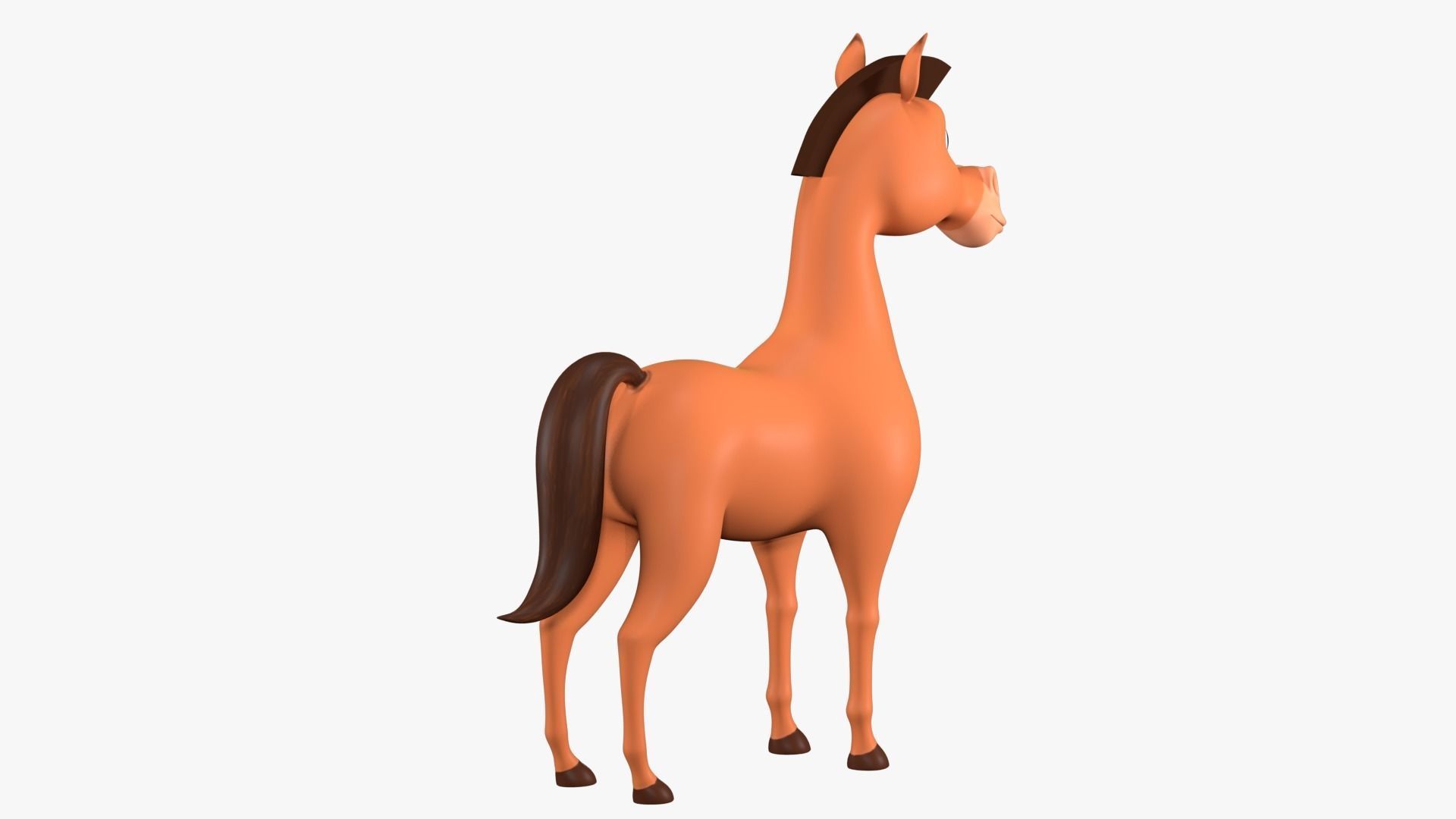 Cartoon Horse 3D model_5