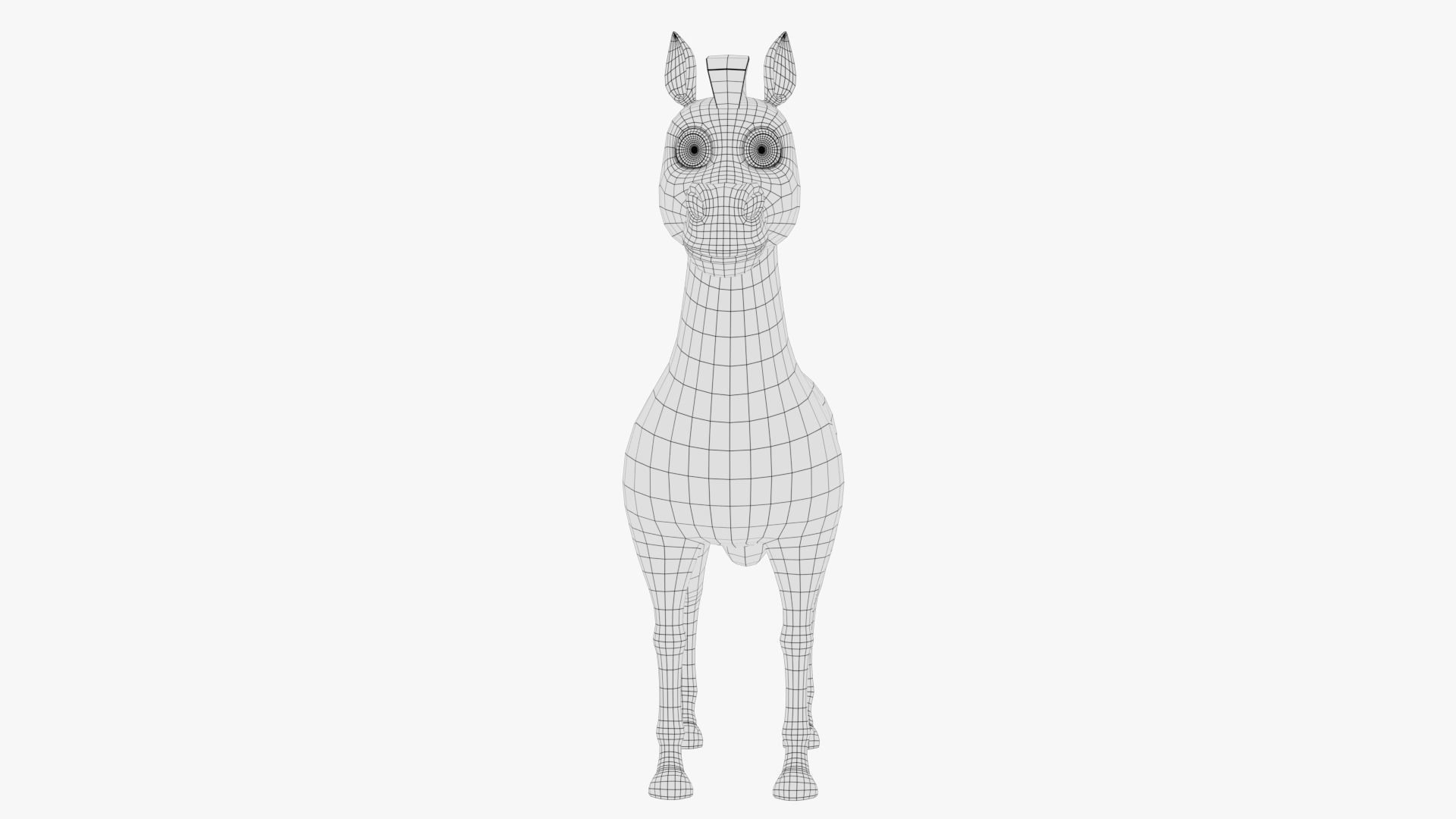 Cartoon Horse 3D model_16