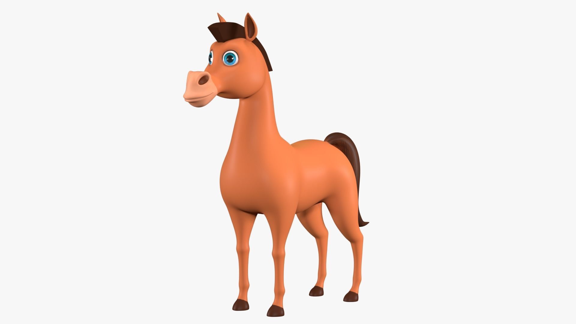 Cartoon Horse 3D model_8