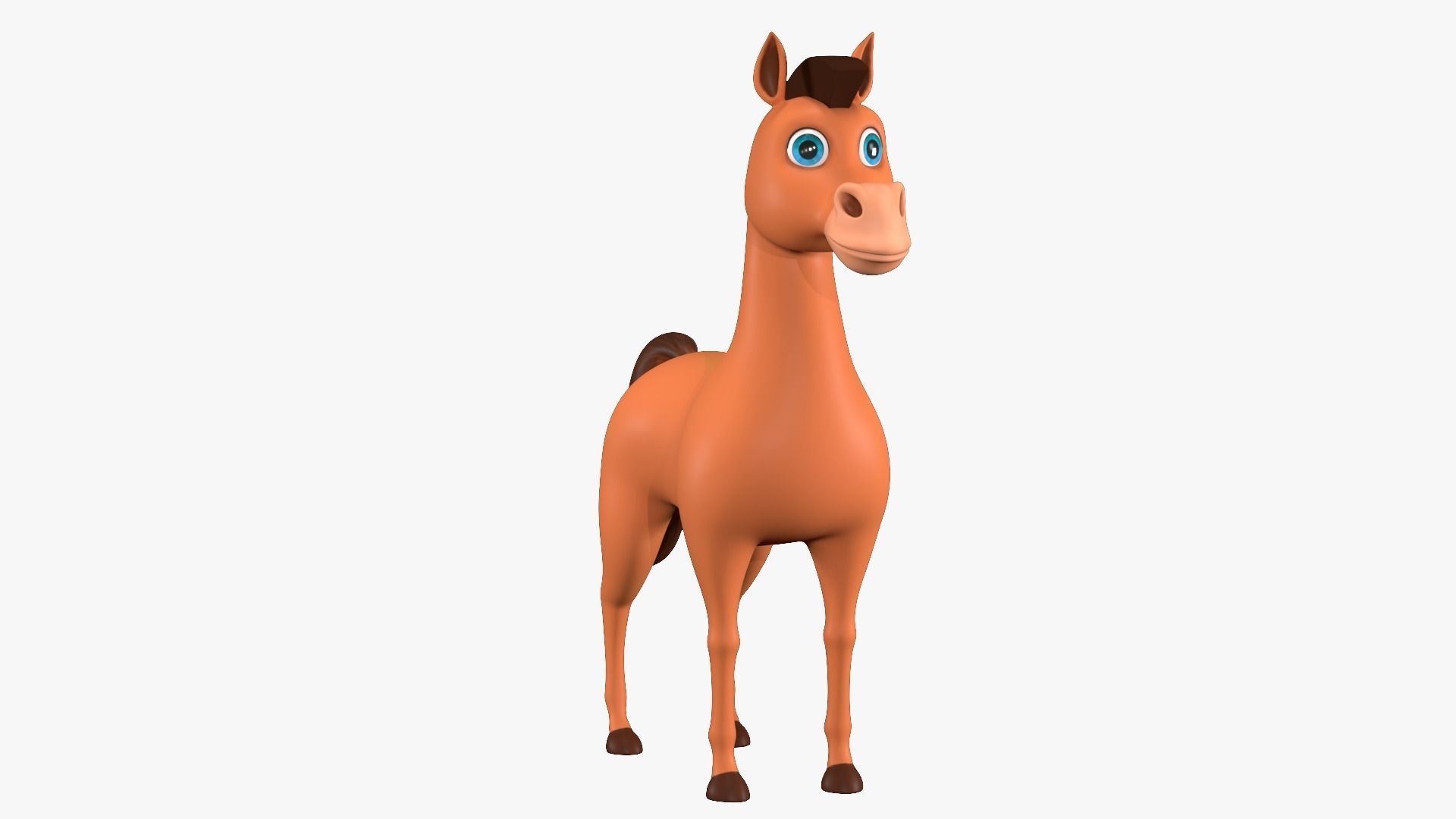 Cartoon Horse 3D model_2