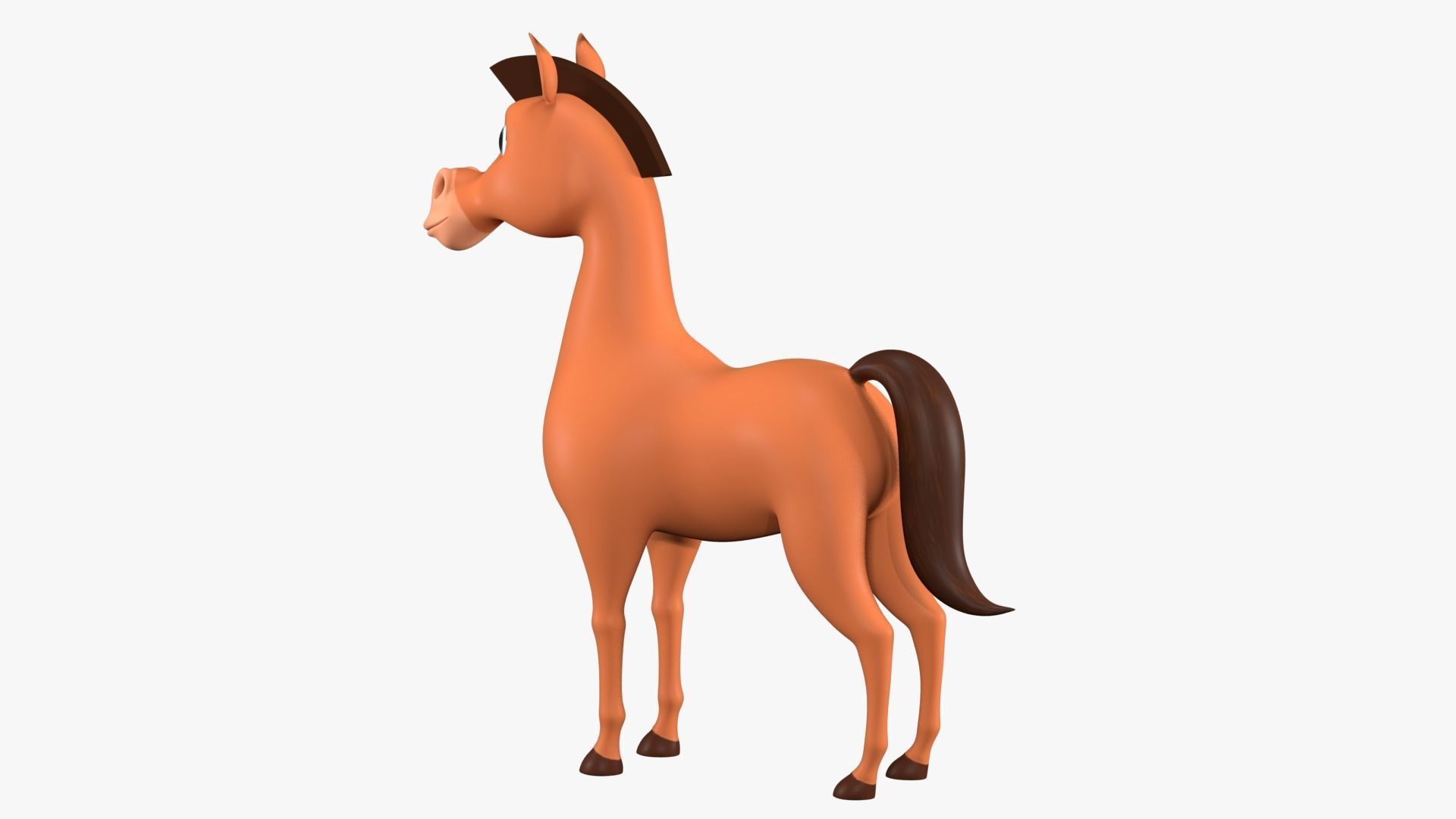 Cartoon Horse 3D model_7