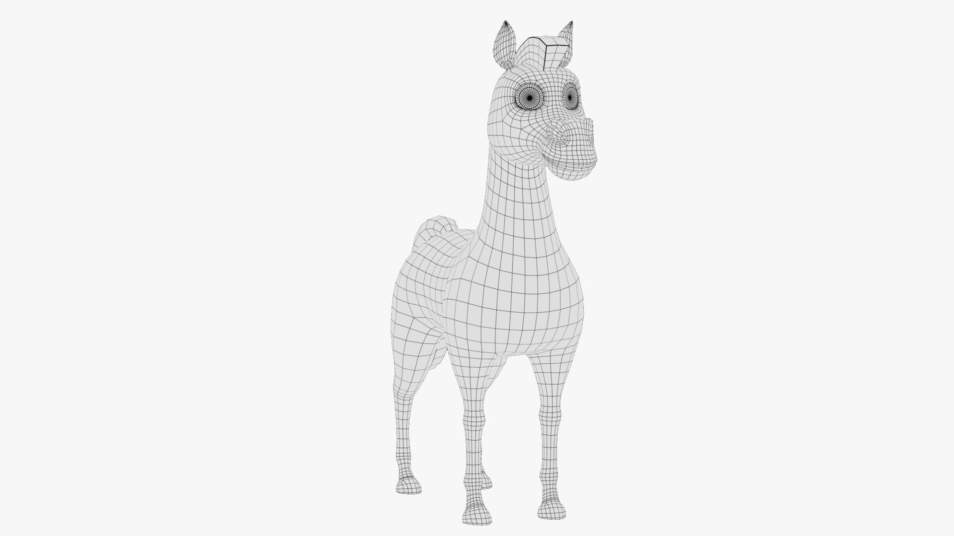 Cartoon Horse 3D model_9