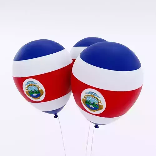 Costa Rica country balloon 3d model 