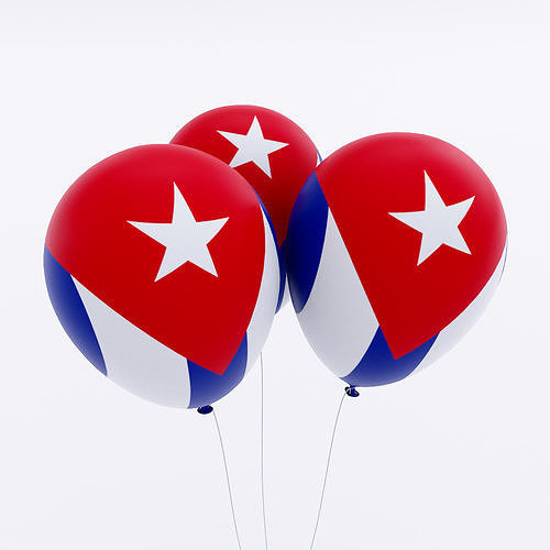 Cuba country balloon 3d model  Low-poly 3D model