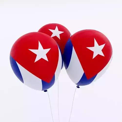 Cuba country balloon 3d model 