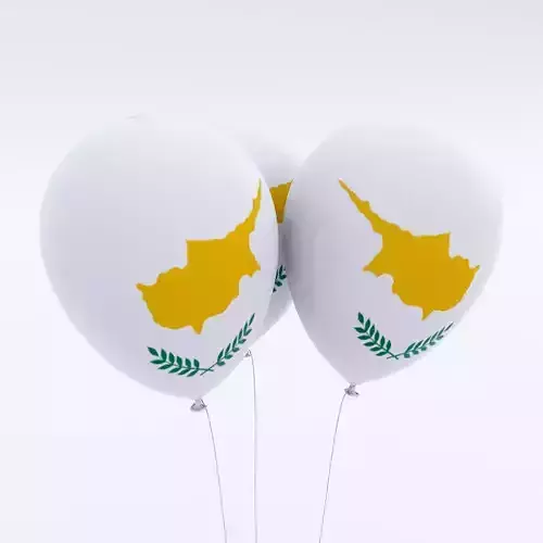 Cyprus country balloon low poly 3d model 