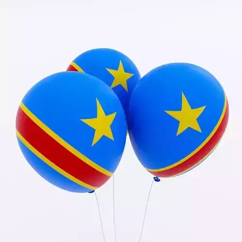Democratic Republic of the Congo country balloon 3d model 