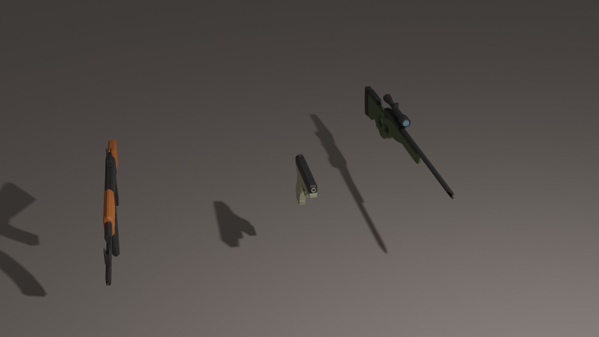 Low Poly Gun Pack Free low-poly 3D model_4