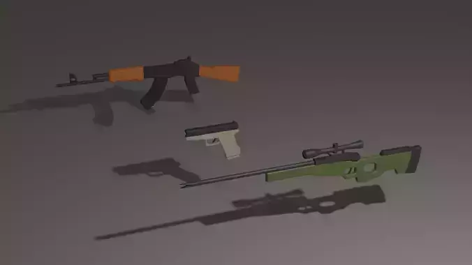 Low Poly Gun Pack
