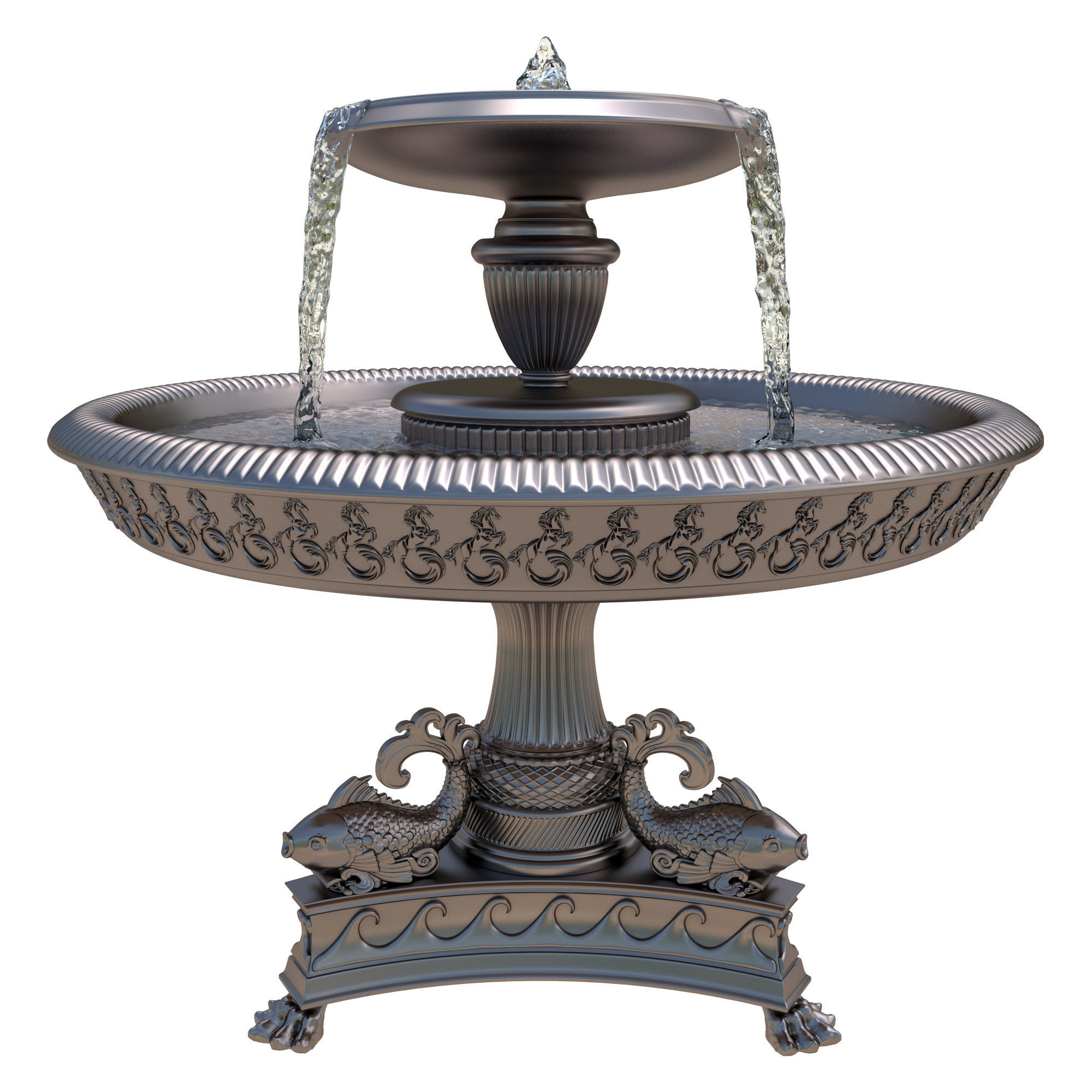 Erskine Memorial Fountain 3D model_1