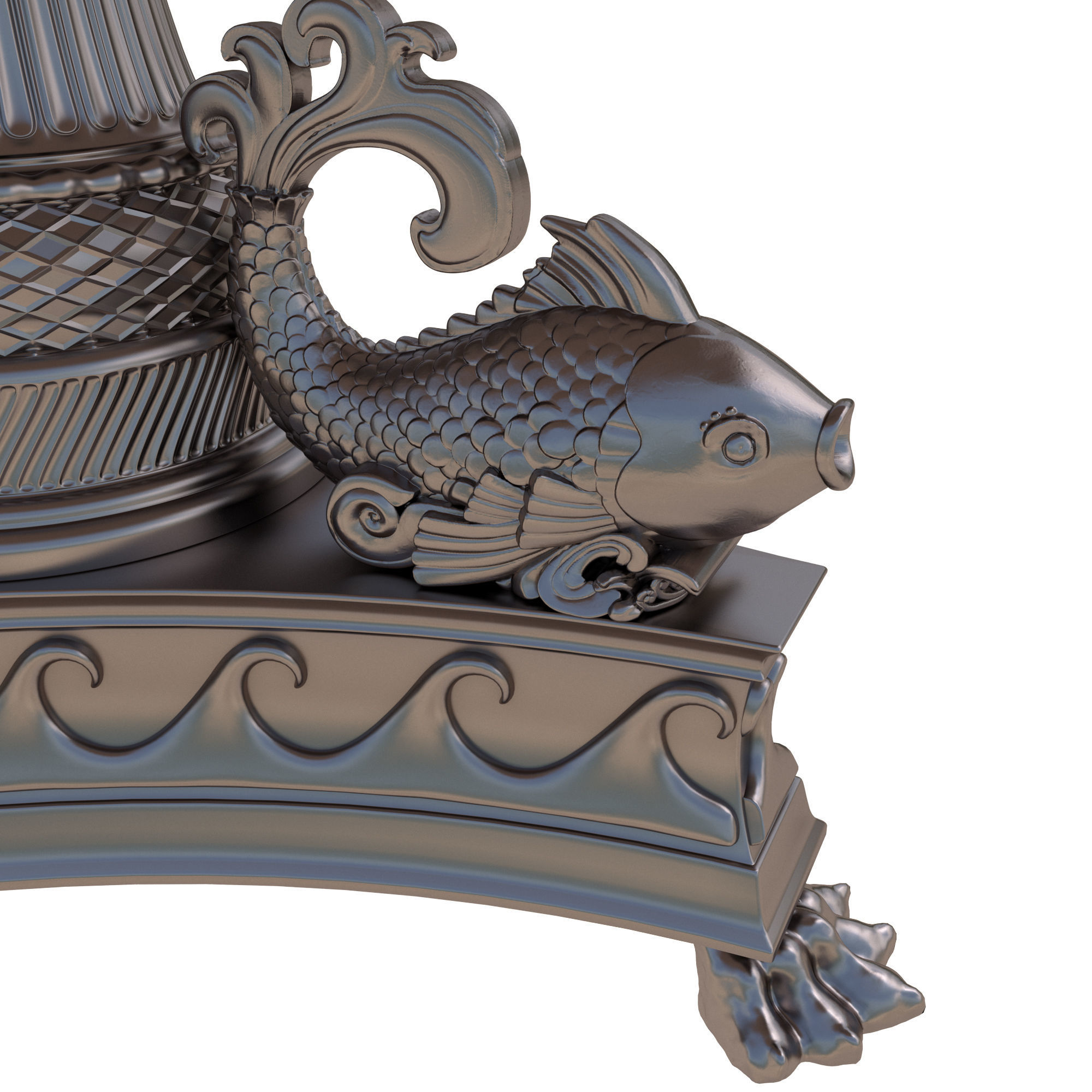 Erskine Memorial Fountain 3D model_2