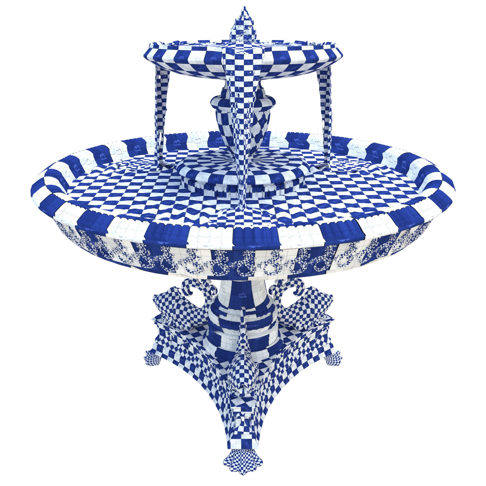 Erskine Memorial Fountain 3D model_6