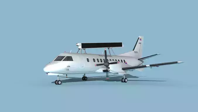 SAAB SF340 AEWAC V07 Royal Thai 3D model