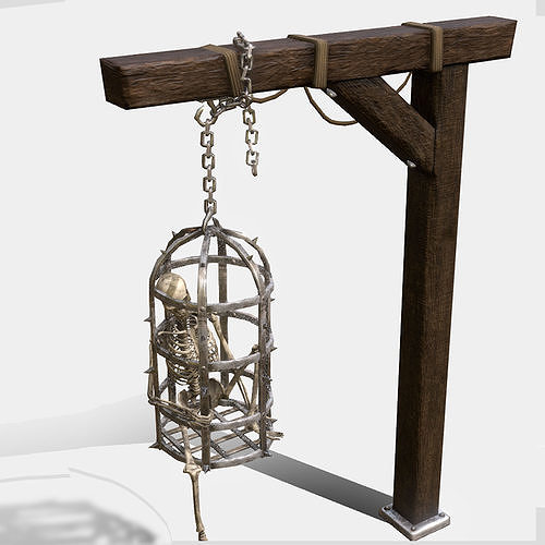 Skeleton Cage Low-poly 3D model