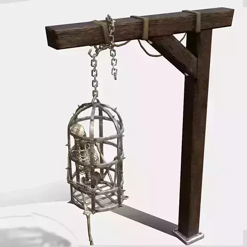 Skeleton Cage Low-poly 3D model