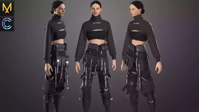 New Outfit Female OBJ mtl FBX ZPRJ