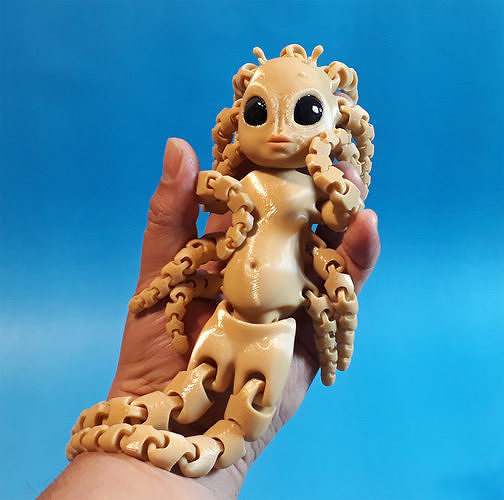 Baby squid alien 3D print model