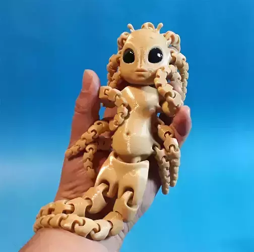 Baby squid alien 3D print model