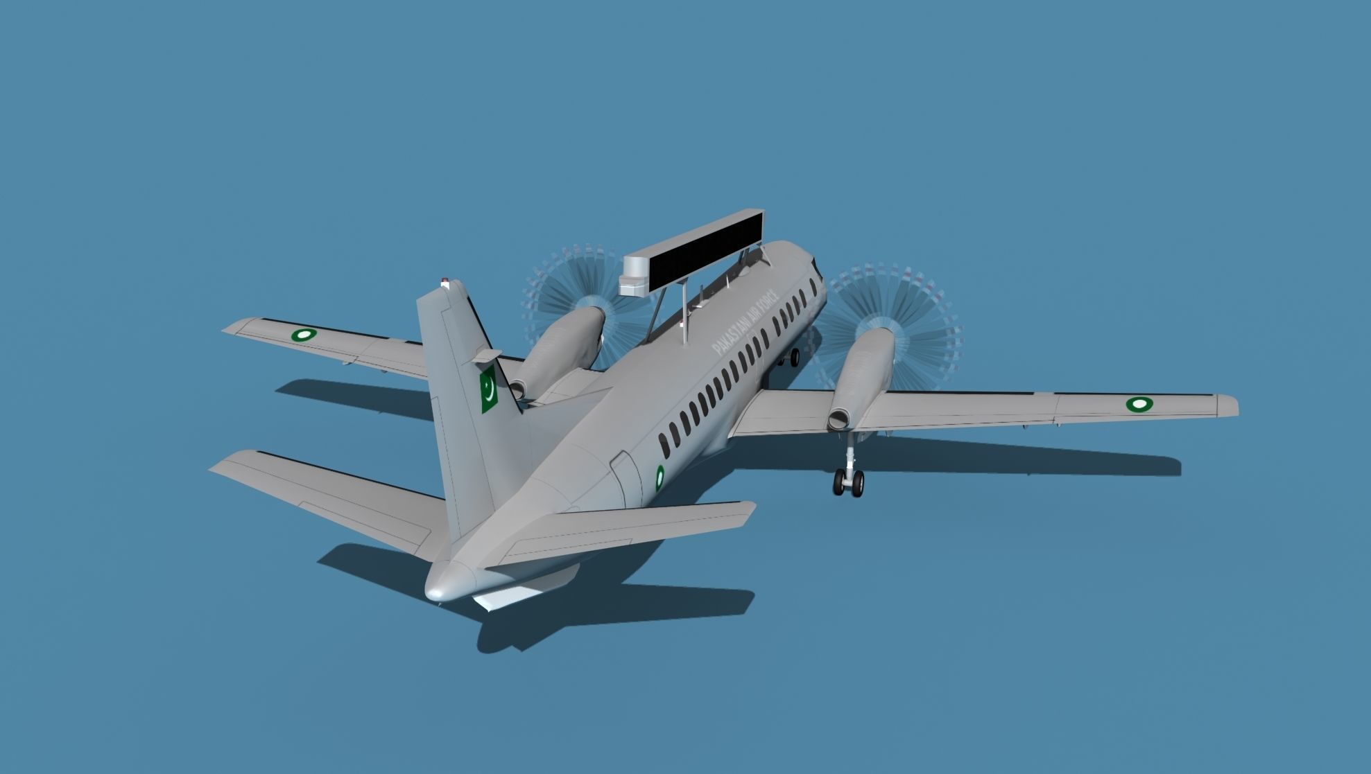 SAAB SF2000 AEWAC V02 Pakistan 3D model_6