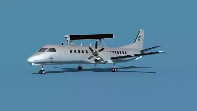 SAAB SF2000 AEWAC V02 Pakistan 3D model