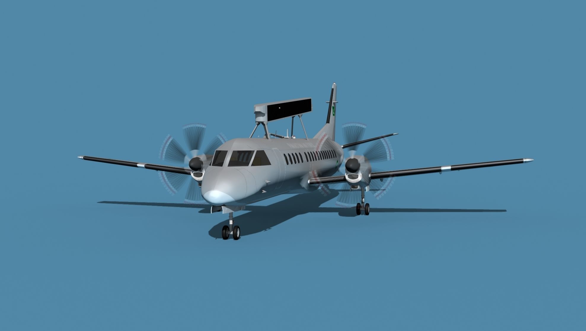 SAAB SF2000 AEWAC V02 Pakistan 3D model_1