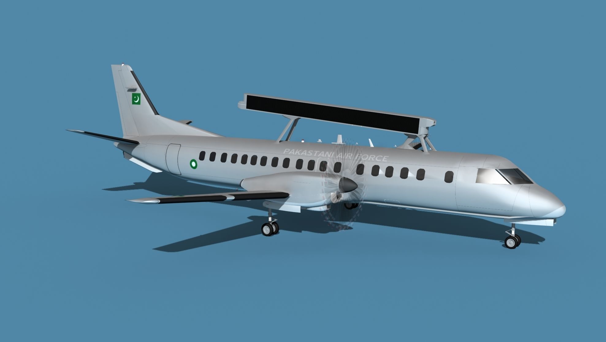 SAAB SF2000 AEWAC V02 Pakistan 3D model_3