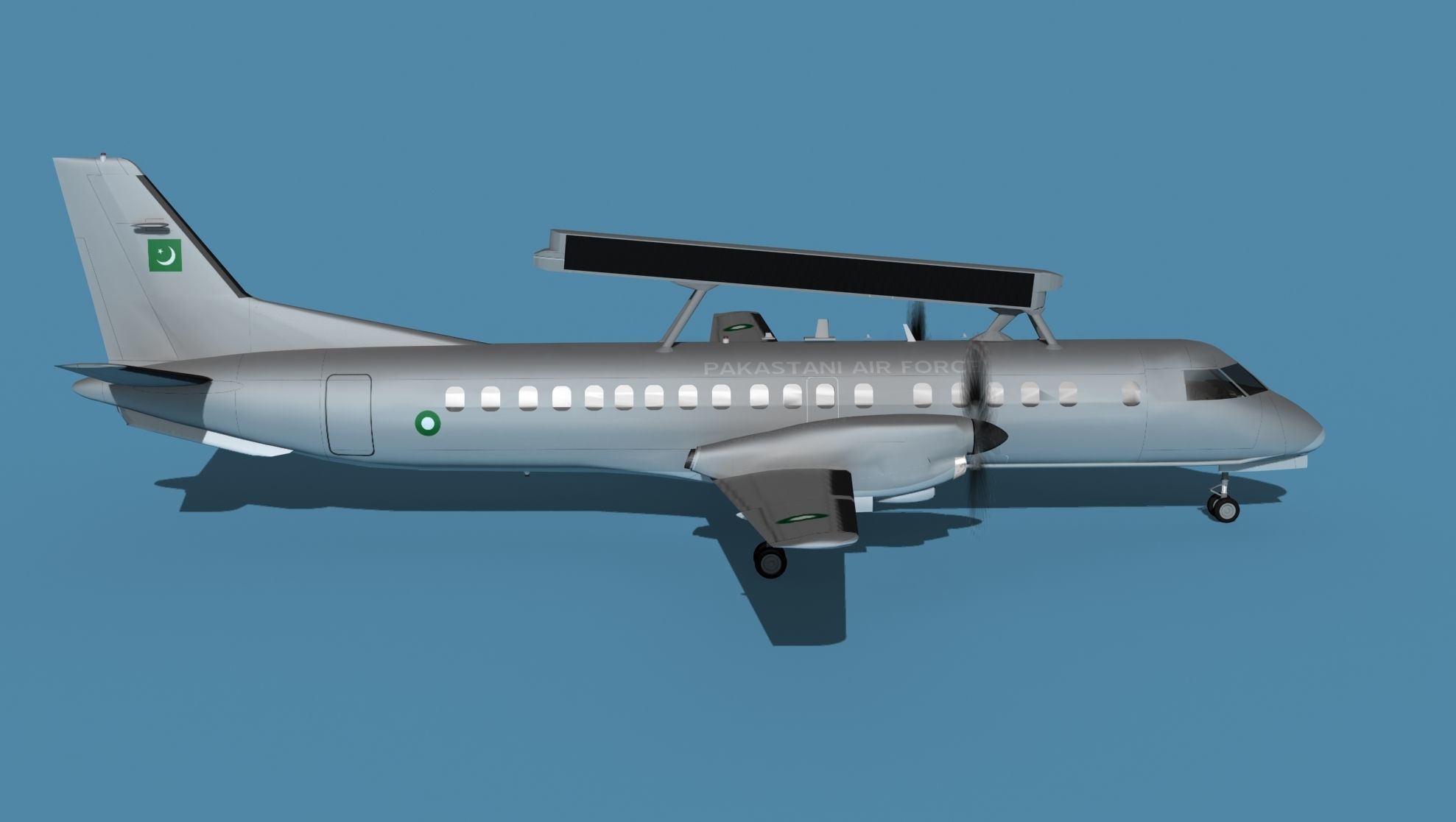 SAAB SF2000 AEWAC V02 Pakistan 3D model_4
