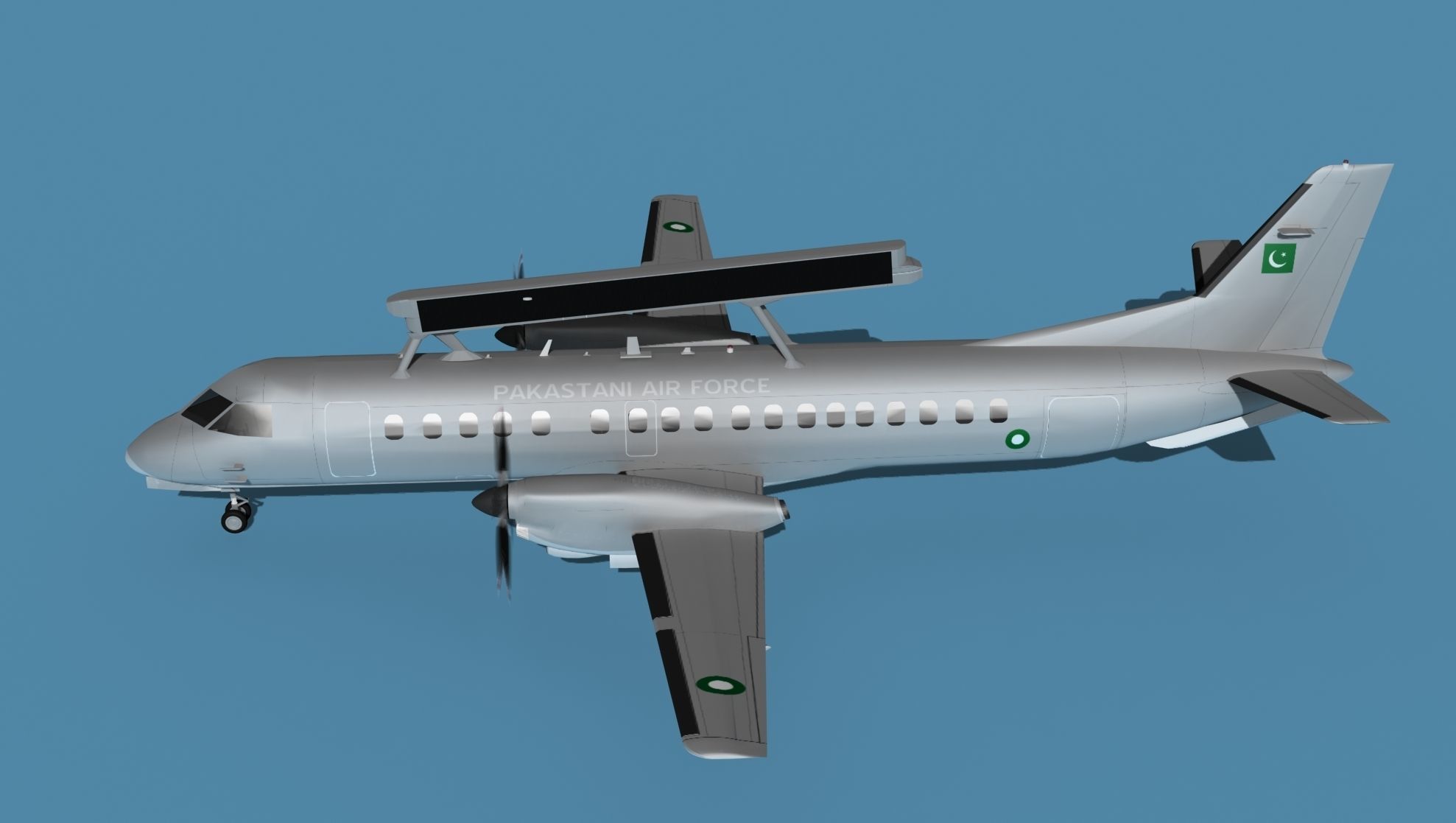 SAAB SF2000 AEWAC V02 Pakistan 3D model_9